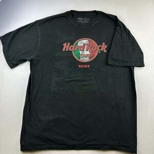 Hard Rock Cafe Rome Italy Graphic T-Shirt Black